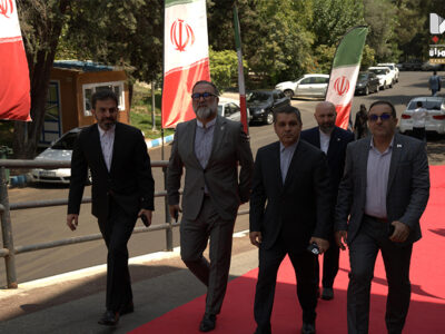 بازدید مدیران تشریفات ریاست‌جمهوری از غرفه صبا عمران در بیست‌وششمین نمایشگاه صنعت ساختمان